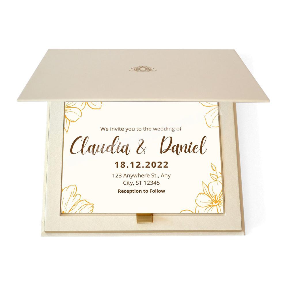 Custom Luxury Wedding Guest Gift Invitation Card Box