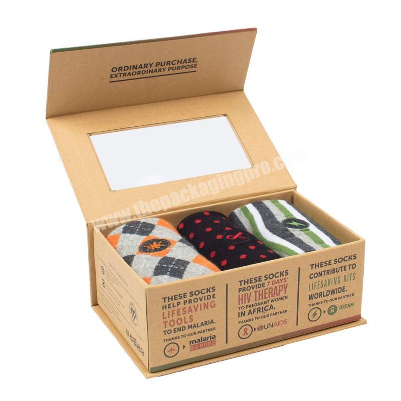Custom Luxury calcetines en caja para regalo calcetines Socks Box Packaging
