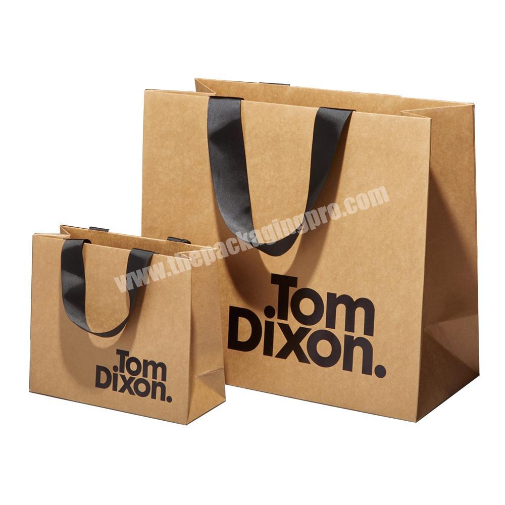 Custom Luxury kraft bolsas de papel bolsas personalizadas con logos