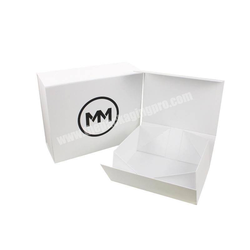 Custom Luxury white Folding Magnetic Large Size Skin Care Packaging Paper Gift Box