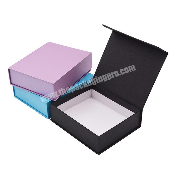 Custom Magnetic Closure Printing Paper  logo  Gift Hair Extension Packaging Box with Clear Lid