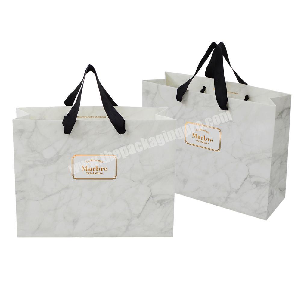 Custom Marble Packaging Thank You Shopping Bag Marble Paper Gift Bag