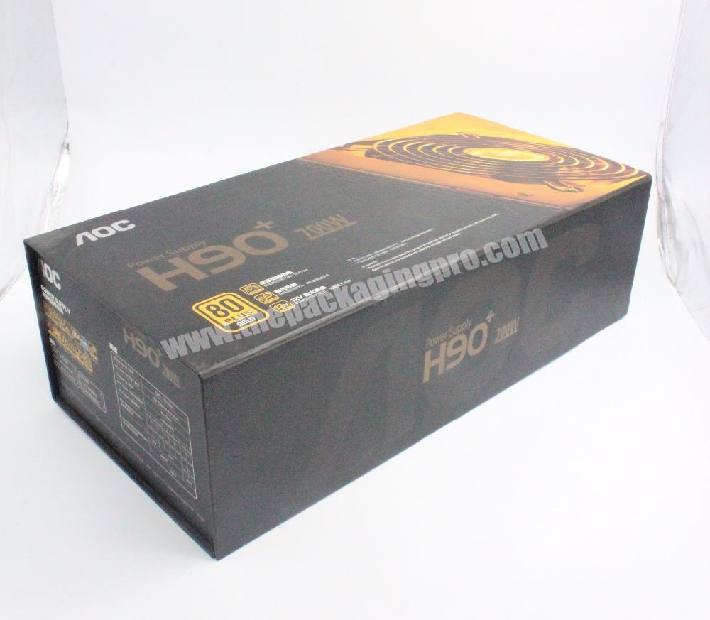 Custom Matt Black Sneaker Shoe Packaging Box Wholesale With Flap