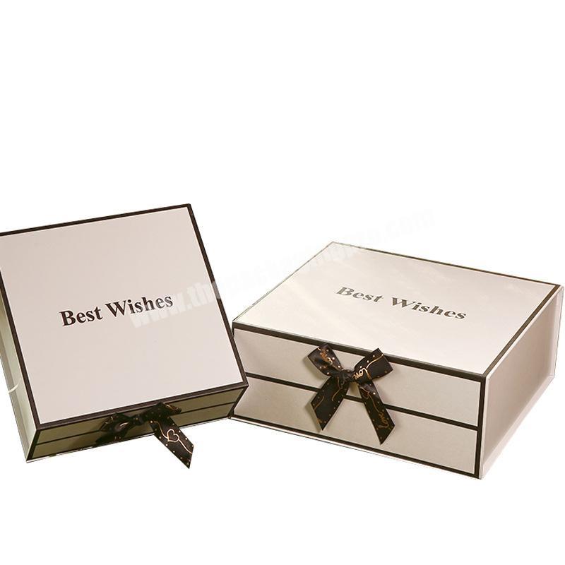 Custom Matte Rigid Book Shape Magnetic Embossed Gold Foil Garment Clothing Gift Folding Box With Insert