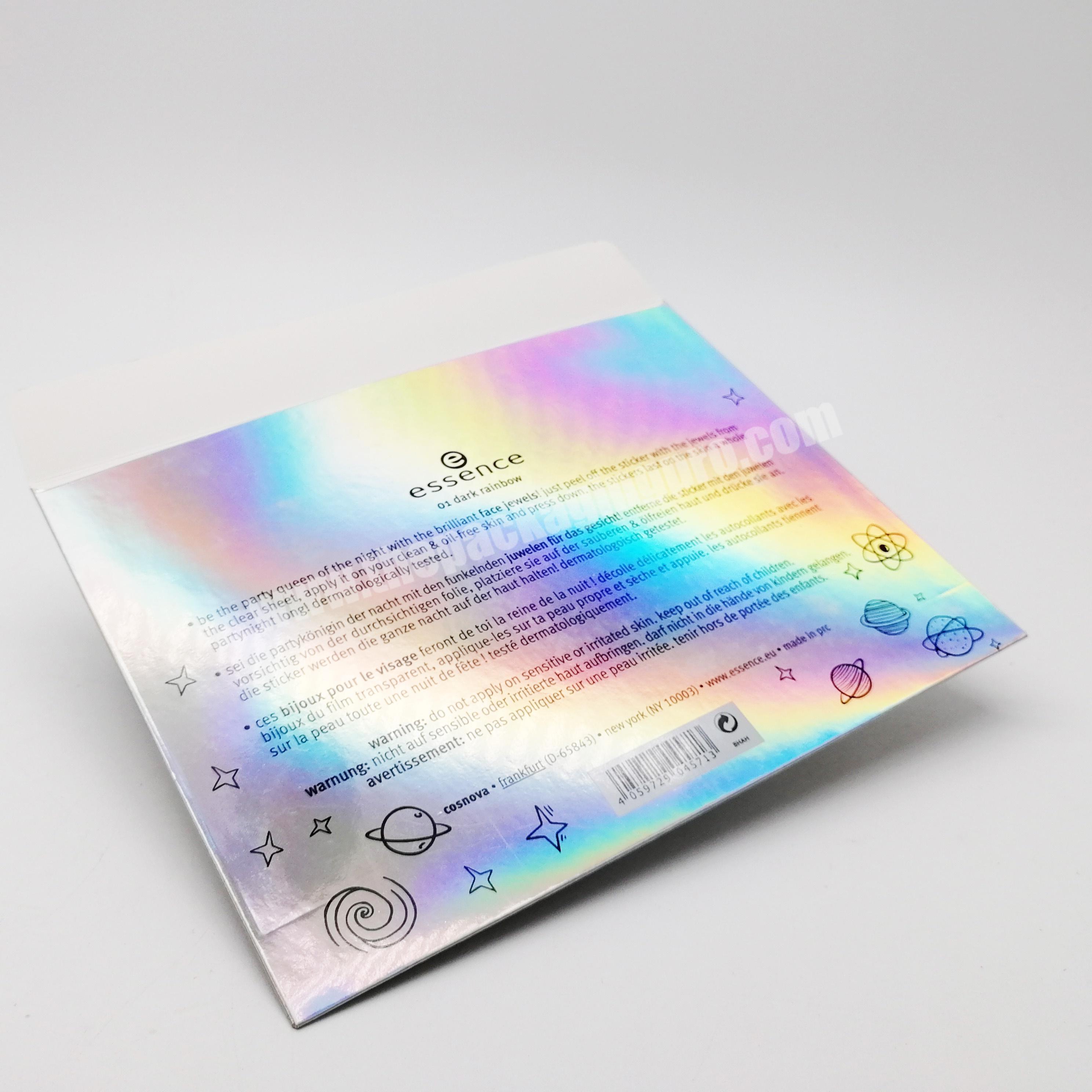 Custom New Foldable Hologram Paper Box With shiny  Logo Printing