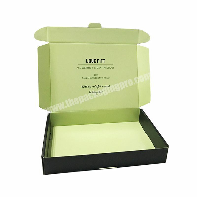 Custom Packaging Black Paper Self-Lock Corrugated Cardboard Book Mailers Box