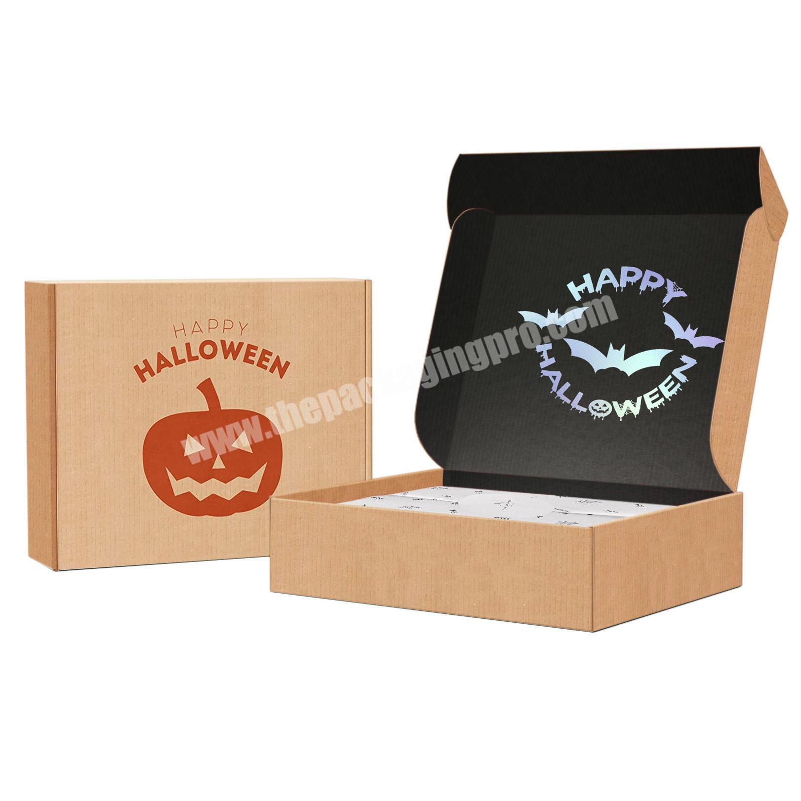 Custom Paper Corrugated Halloween Mailer Mailing Box Packaging Halloween Shipping Box
