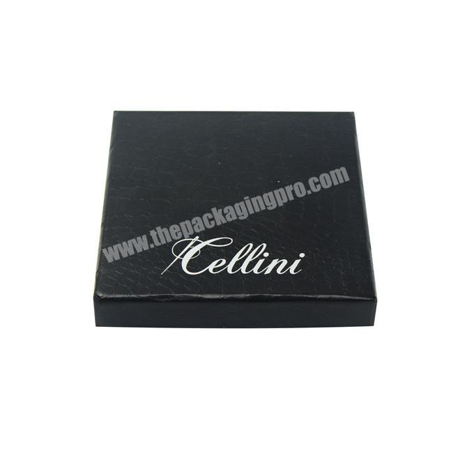 Custom Plain Black Square Jewelry Gift Cardboard Boxes with Lid