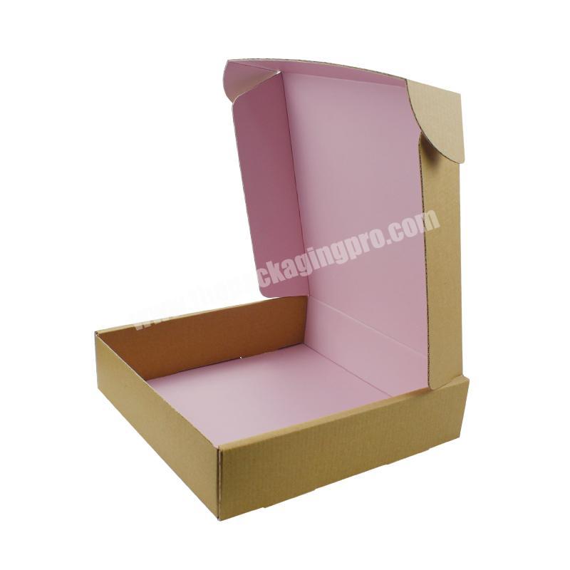 Custom Plain Product Mailer Packaging Boxes Pink Kraft Color Clothing Boxes Custom With Logo
