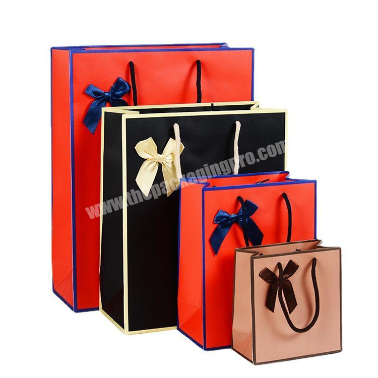 Custom Premium High Quality Gloss Matte Laminated Luxury Boutique Gift Shopping Paper Bag With Logo