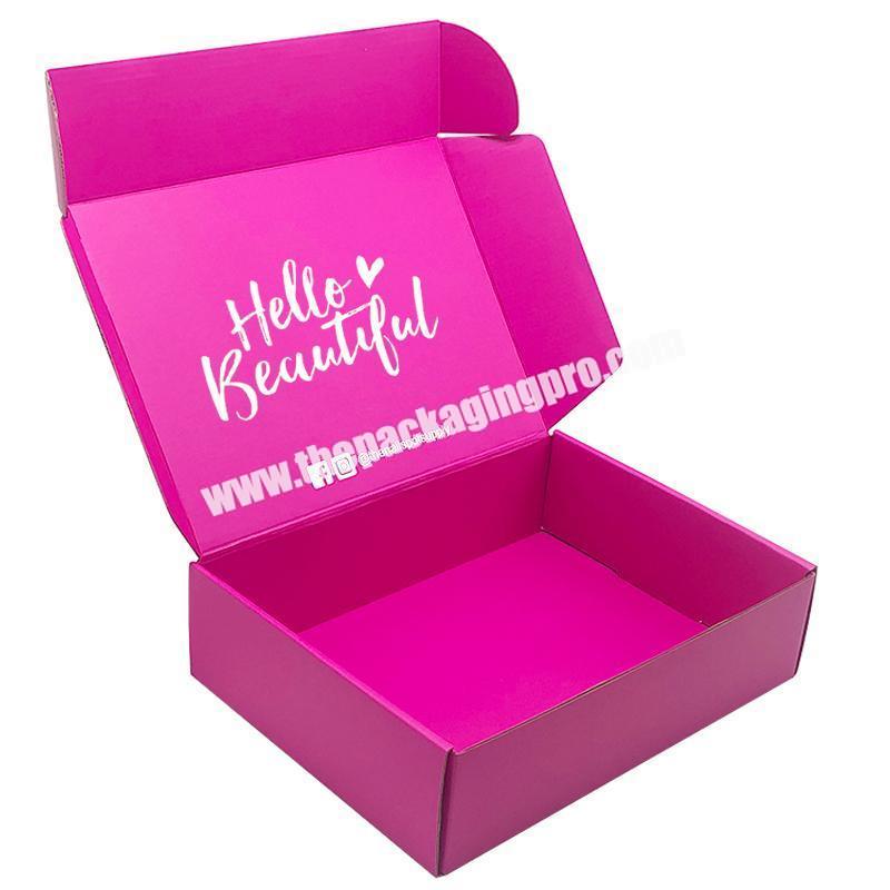 Supplies Custom Luxury Apparel Box Packaging with Logo Personalized Customized Wholesale Mailer Shopping Pink Boxes For Clothes