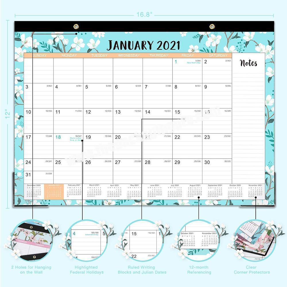 Custom Printed Hanging Monthly Wall Desk Academic Tear Off Calendar Planner