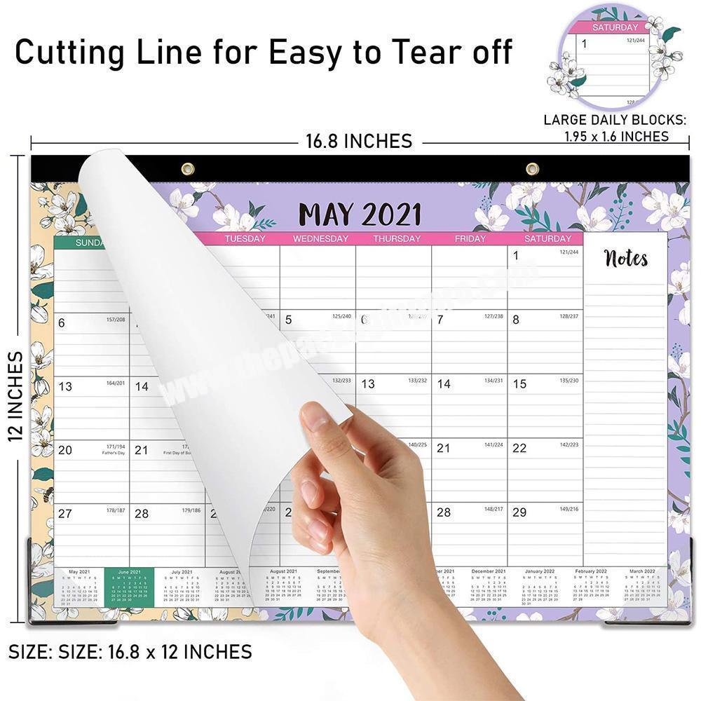Custom Printed Hanging Monthly Wall Desk Academic Tear Off Calendar Planner