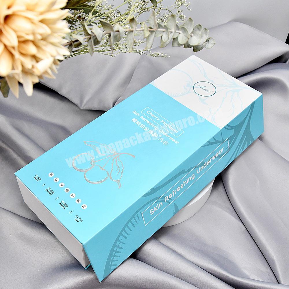 Custom Printed Logo Recycled Cardboard Underwear socks clothing Packaging Carton Luxury Magnetic Gift Box With Lid