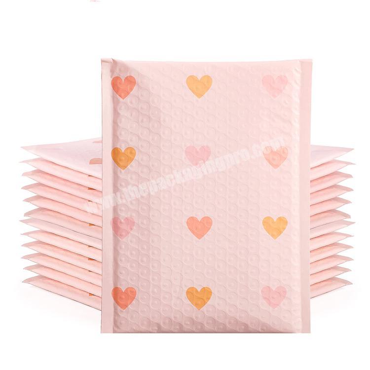 Custom Printed Waterproof Pink Mailing Bag Bubble Padded Envelopes Poly Shipping Mailing Bags