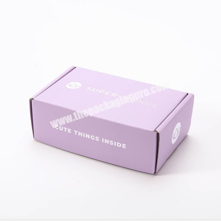 Custom Recycled corrugated paper box clothing packaging with color printing