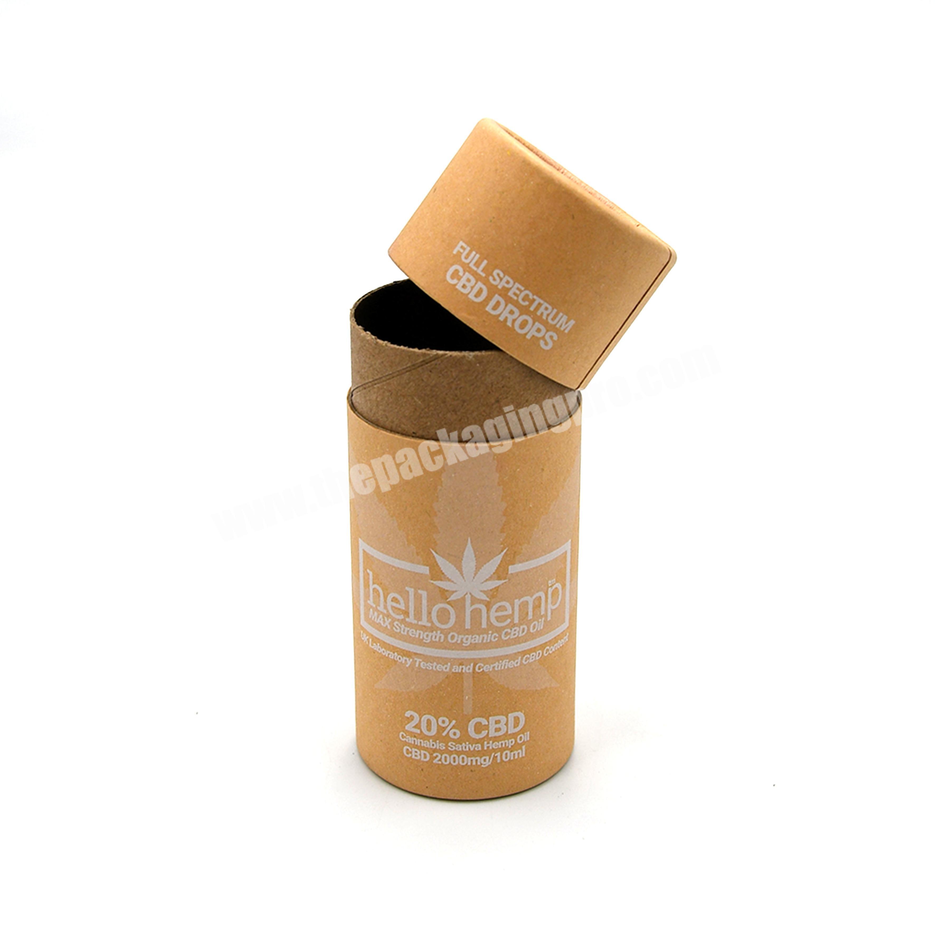Custom Printing Storage Containers Coffee Tea Packaging Cylinder Box Kraft paper Tube Food Round Cylinder Cardboard