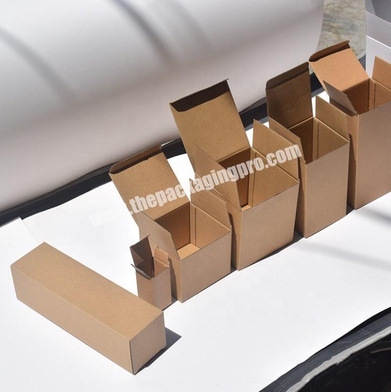 Standard White Cardboard Box Corrugated Kraft Plain Paper Packaging Box With Auto Lock Bottom