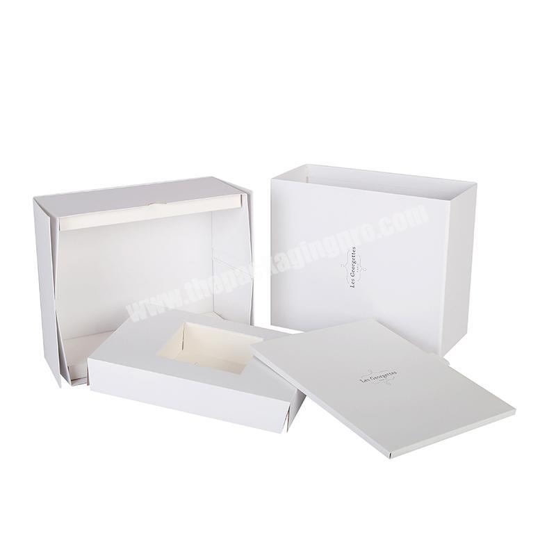 Custom White Texture Paper Packing Folding Drawer Jewellery box gift for Ring Slide box