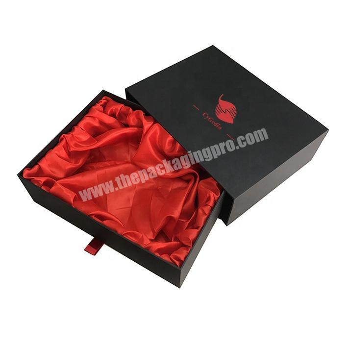 Custom Wholesale Drawer Type Paper BoxesSliding Cardboard Gift Box Jewels Packaging Boxes With Silk