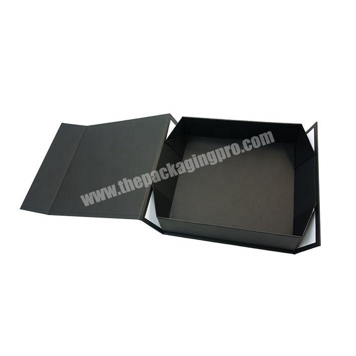 Custom Wholesale Luxury Caja De Regalo Closure Folding Black Folding Packaging Cardboard Magnetic Gift Paper Box