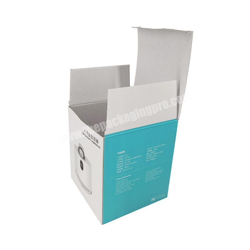 Custom Wholesale New Electronic  Product Kraft White Paper Gift Packaging box with full color printing