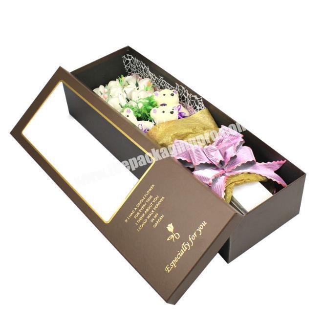 Custom Wholesale in Stock Hot Sell Luxury Square Flower Packaging Paper Rose Gift Box