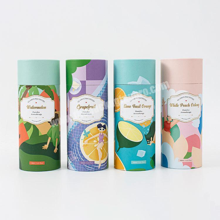 Custom canned food chocolate aseptic handmade recycled materials kraft paper cylinder paper tube food packaging