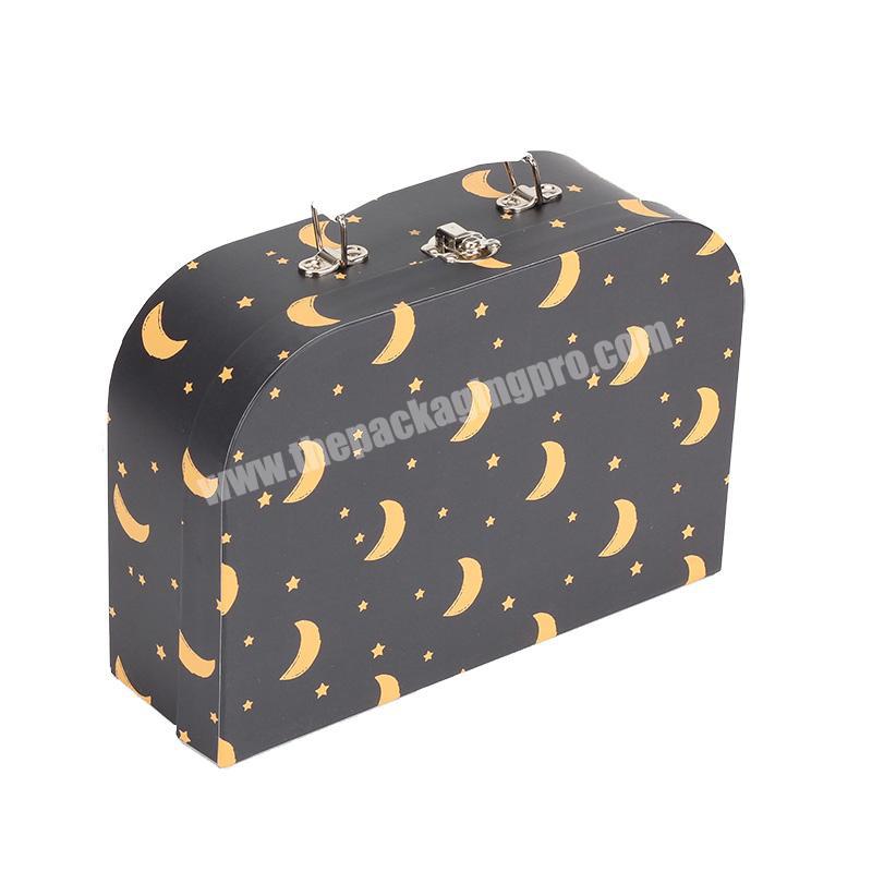 custom Custom cardboard paste box 3boxes set suitcase flower box cardboard luxury small box packaging 