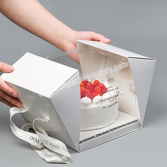 Custom christmas wedding cake pop boxes in bulk wholesale for sale cake box with window transparent clear cup cake box