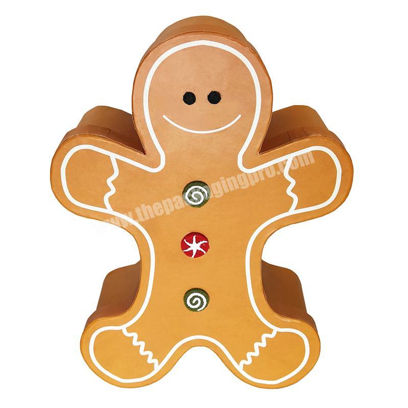 Custom cookies christmas paper boxes for kids packaging coffee candy cake cookie Pancake man gift cardboard box