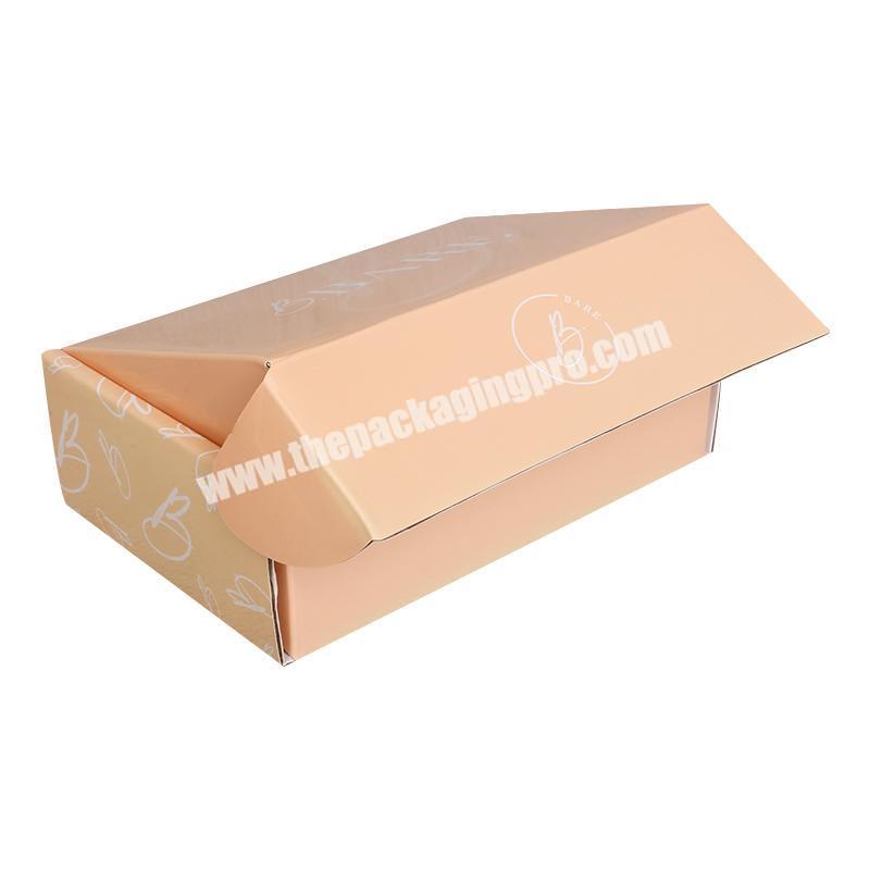 Custom design recycled printed small hard folding corrugated packaging express box children jean wear packing corrugated box
