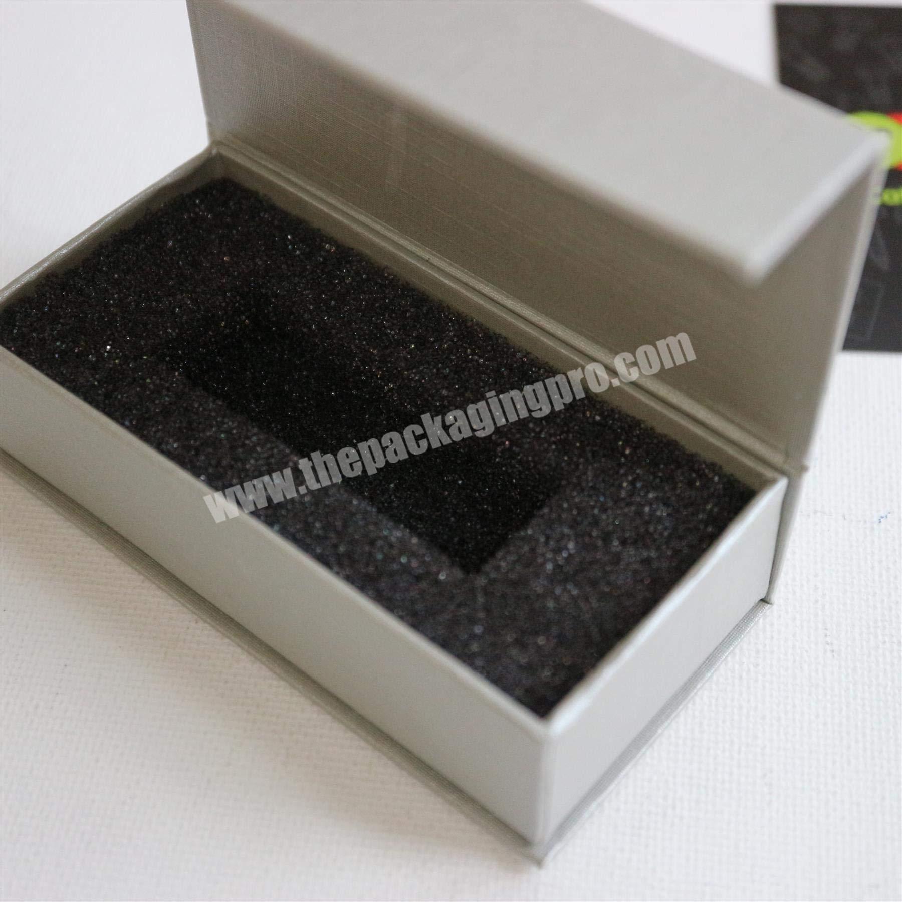 Custom design specific paper magnetic closure wedding usb presentation gift packaging box with logo and foam insert