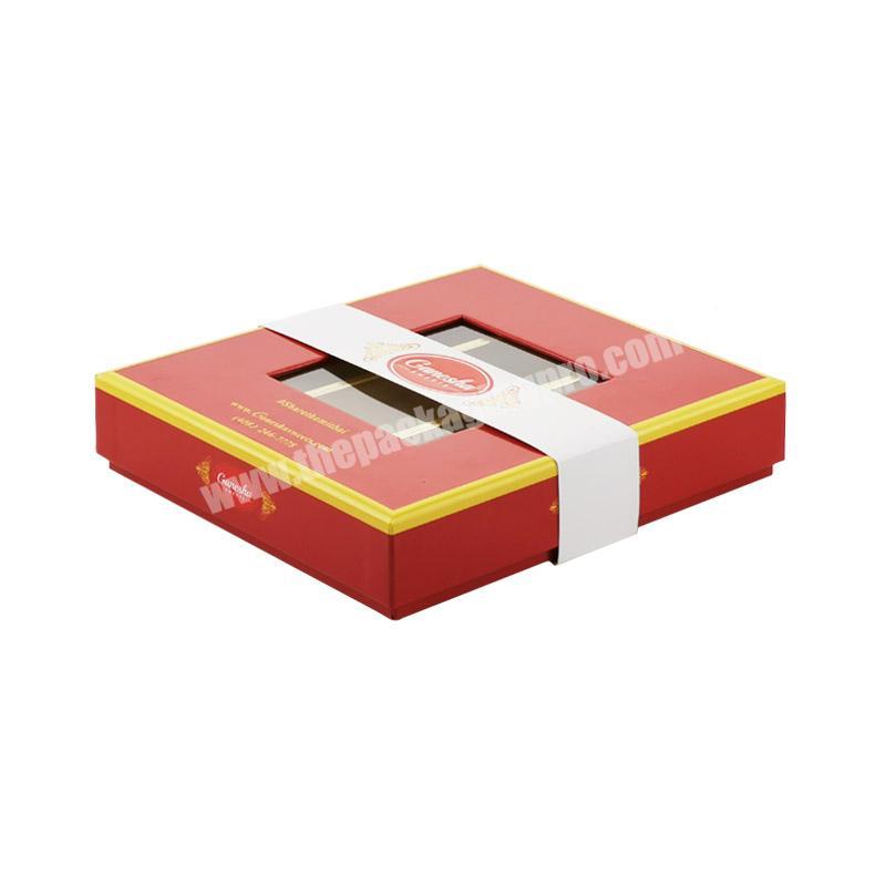 Custom design square lid and base style chocolate sweets packaging box with insert