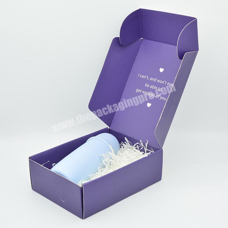 Custom easy fold corrugated board boxes skincare packaging mailer shipping box with logo printed