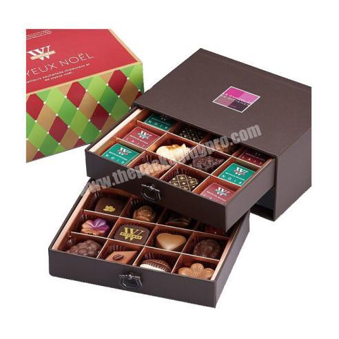 Custom empty drawer packaging chocolate box luxury,2-layer chocolate gift boxes