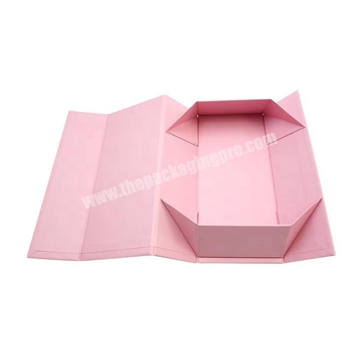 Custom high quality paper box pink folding packaging boxes gift box wih your logo  cajas de regalo