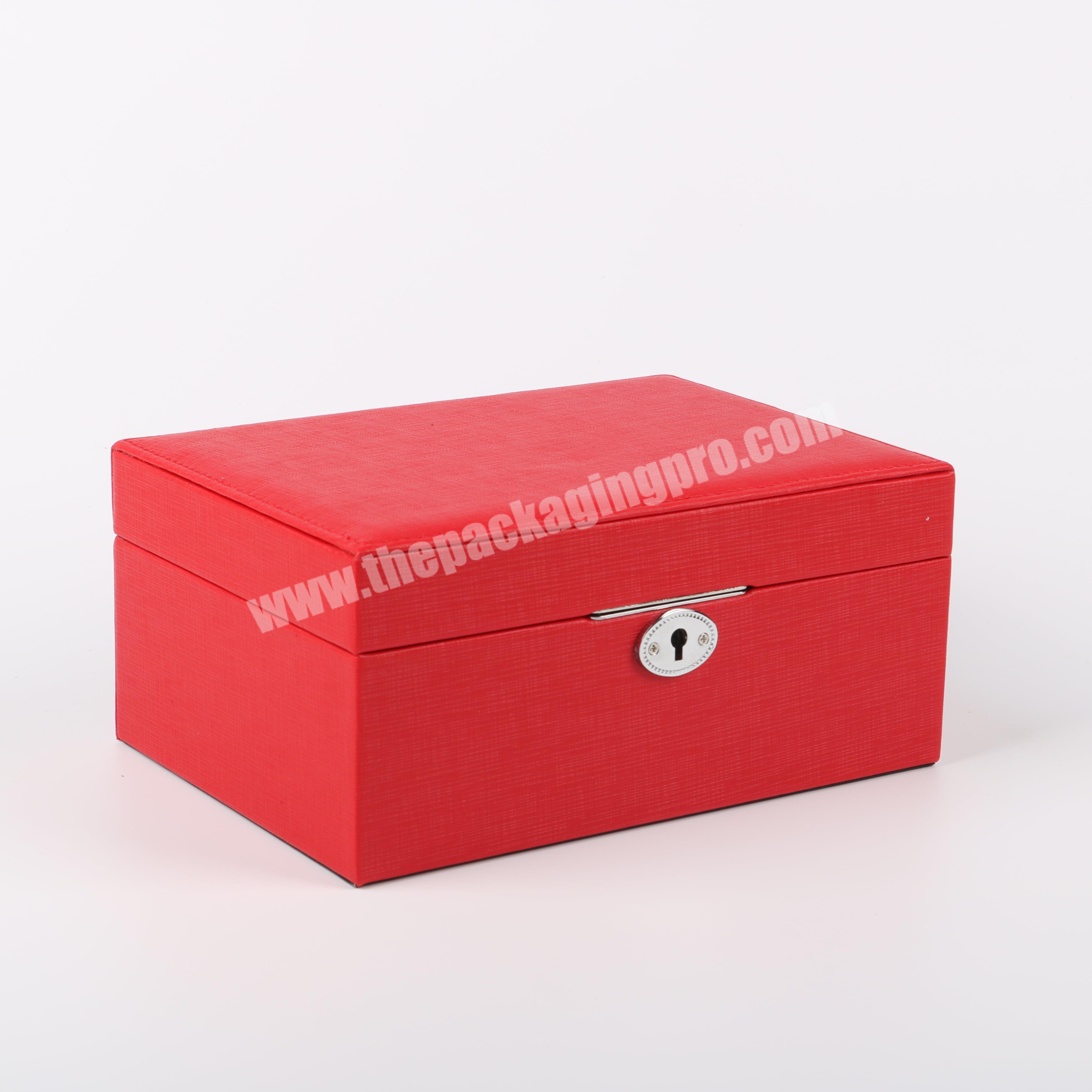 Custom jewelry box with mirror portable jewelry box packaging boxes custom logo jewelry