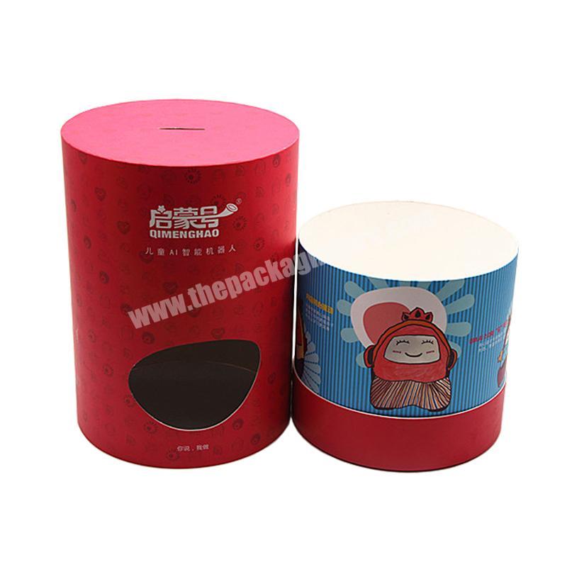 Custom logo and style high quality recyclable red cardboard tube box packaging