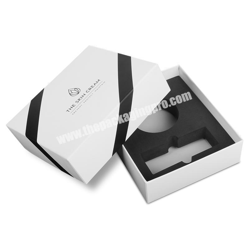 Custom logo cardboard box foam insert cosmetics boxes luxury packaging empty box for skin care set packaging