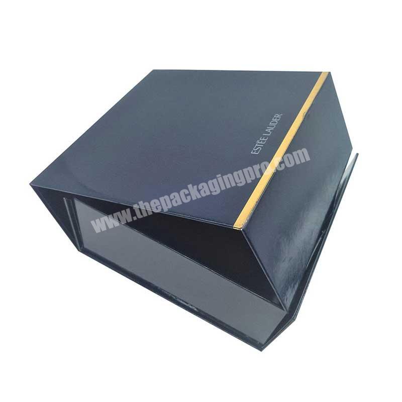 Custom logo collapsible magnetic folding rigid paper foldable gift box