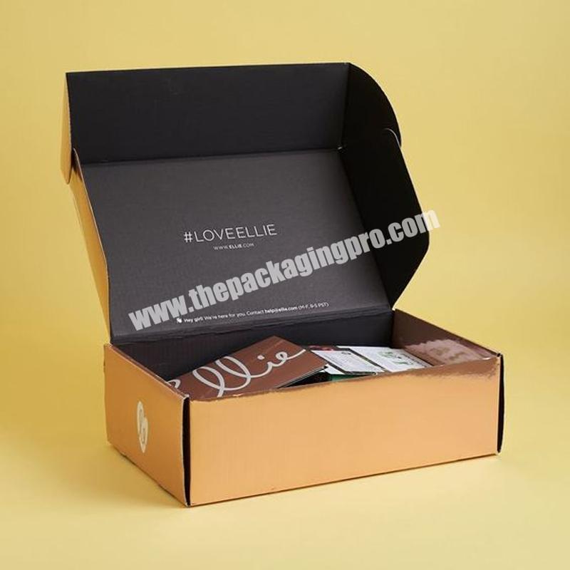 Custom logo corrugated paper clothing shipping packaging apparel boxes shipping boxes custom logo packaging small shipping boxes