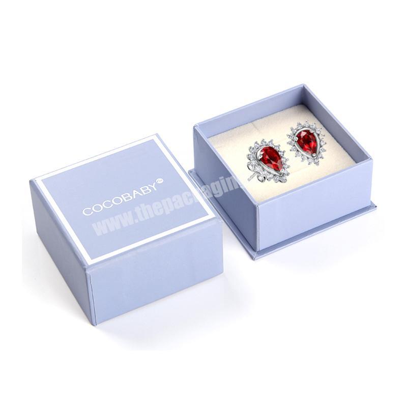 Custom logo luxury cardboard printing gift earring packing for jewelry Box with foam insert