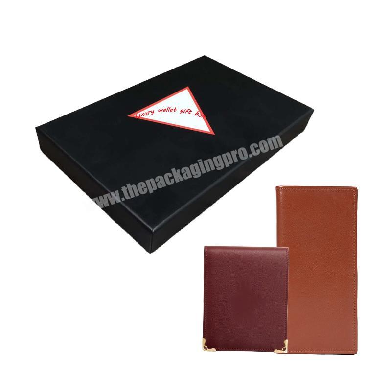 Custom logo luxury paper purse wallet packaging gift box