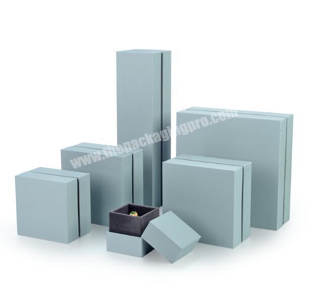 Custom logo paper cardboard jewelry packaging gift box set caixa de joia cajas para joyas luxo personalizadas for jewelry