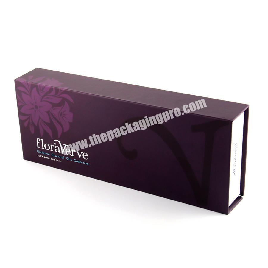 Custom logo paper  manufacturer eco friendly fashion  box purple EVA  insert box packaging