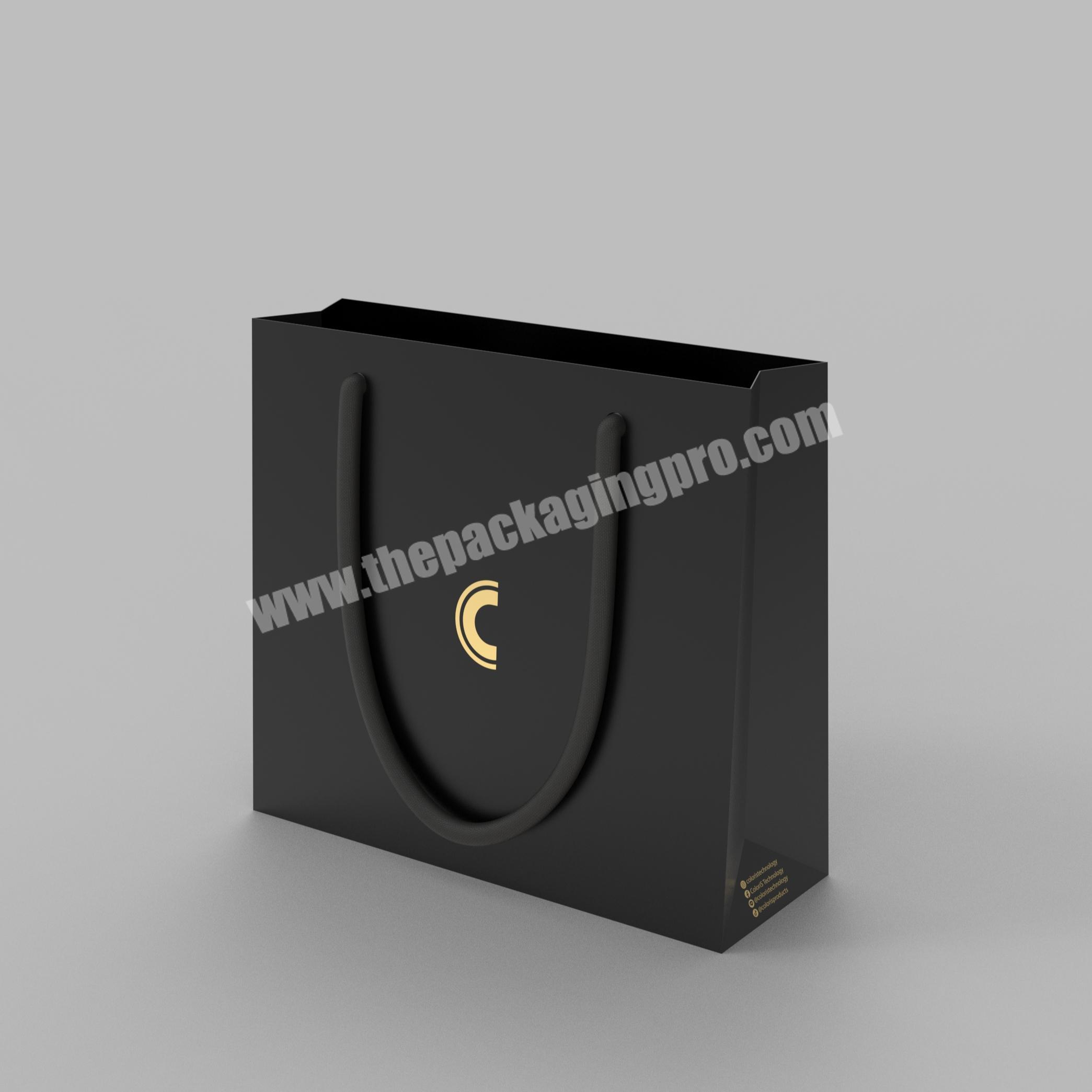 Custom logo paper packaging bags for clothing high quality gift bag with customized design