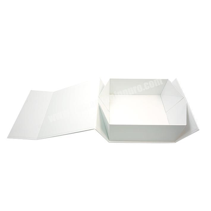 Custom logo printed elegant white high quality matte cardboard  rigid paper foldable magnetic packaging gift boxes
