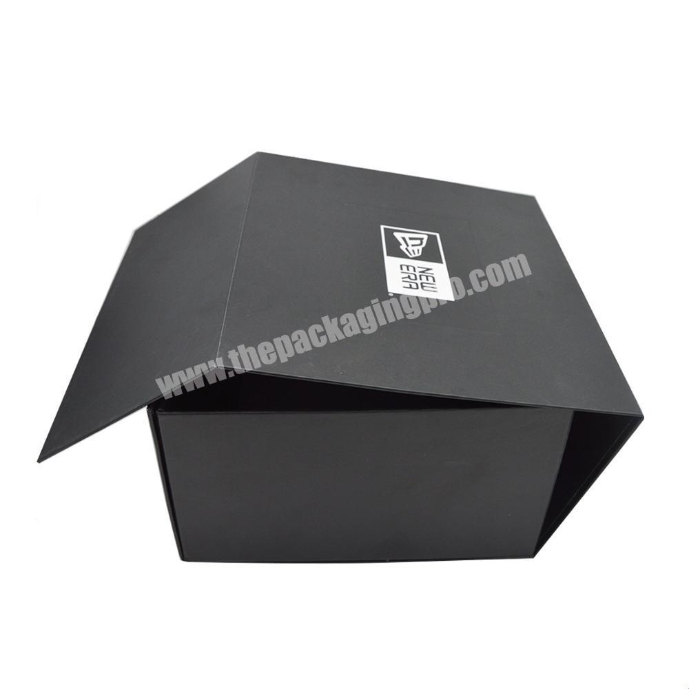 Custom logo printed empty foldable magnetic luxury leather shoes box