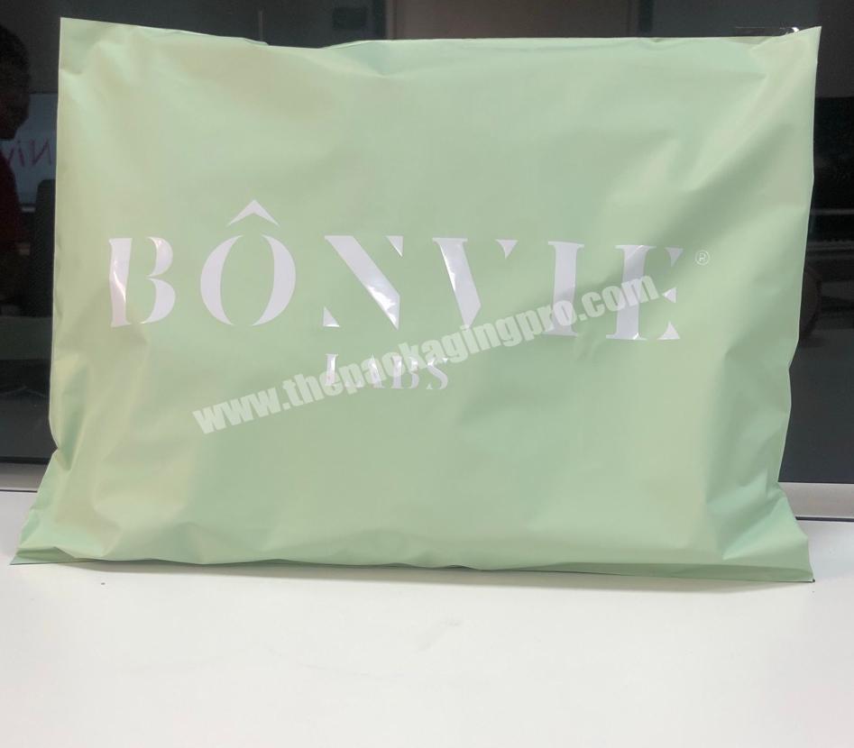 Custom logo printed recycle green  poly mailer bag flyer bag shipping bag